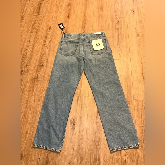 NWT RE/DONE 70’s Ultra High Rise Stove Pipe Blue Jeans Size 30 - Picture 6 of 10